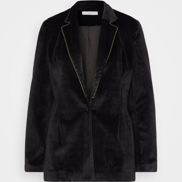 NEVER FULLY DRESSED Black Velvet Blazer Jacket Embroidery Animal Astronomy 3XL - Picture 13 of 16